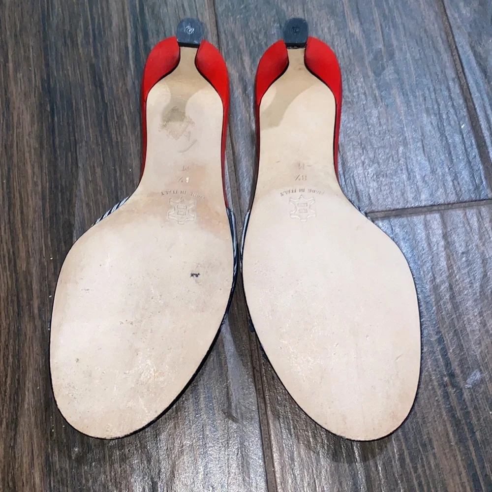 COPY - Isaac vintage slip on Pom Pom heels